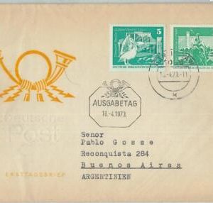75699 - GERMANY DDR - Postal History - FDC Cover to ARGENTINA 1973 - Birds