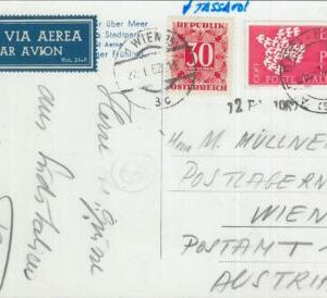 75703 - ITALY  - Postal History -  FRAUD STAMP on postcard to AUSTRIA - TAXED!