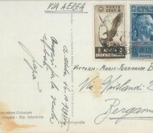 75705 - ITALY AOI Italian Africa  - Postal History -  STAMP on card 1939 EAGLE