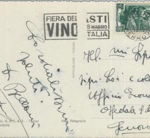 75704 - ITALY  - Postal History - Advertising Postmark 1952 wine GASTRONOMY