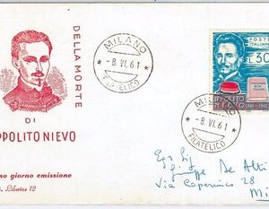 66422 - ITALY - POSTAL HISTORY - FDC COVER 1961 - IPPOLITO NIEVO Litterature
