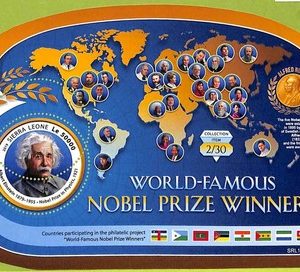 B0843 - Sierra Leone -  ERROR MISPERF Stamp Sheet - 2019 - Nobel Prize EINSTEIN