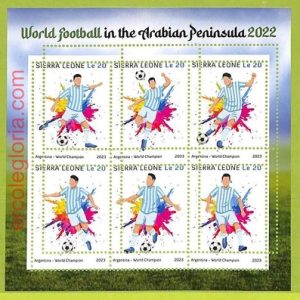 B0861 - Sierra Leone -  ERROR MISPERF Stamp Sheet - 2023 - Football, Sport