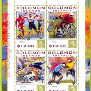 B0987 - SOLOMON ISLANDS - ERROR MISPERF Stamp Sheet - 2016 - PARALYMPIC GAMES