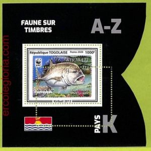 B1104 - TOGO  - ERROR MISPERF Stamp Sheet - 2020 - Marine Life, Fishes WWF