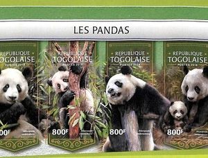 B1102 - TOGO  - ERROR IMPERF Stamp Sheet - 2018 - Fauna, Panda