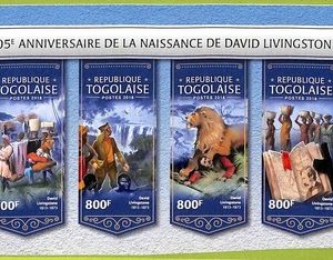 B1103 - TOGO  - ERROR IMPERF Stamp Sheet - 2018 -  David Livingstone