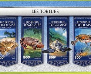 B1100 - TOGO  - ERROR IMPERF Stamp Sheet - 2018 - Reptiles, Turtles