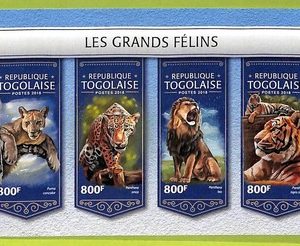 B1101 - TOGO  - ERROR IMPERF Stamp Sheet - 2018 - Fauna, Big Cats
