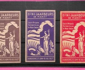 af8943 - INDONESIA - Set of 3 POSTER STAMPS - BANDOENG
