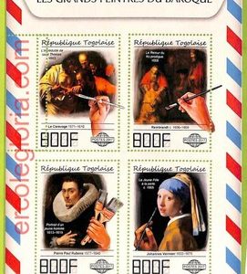 B1131 - TOGO  - ERROR MISPERF Stamp Sheet - 2017 - ART Baroque