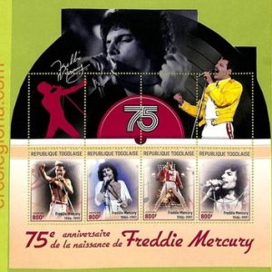 B1136 - TOGO  - ERROR MISPERF Stamp Sheet - 2021 - Freddie Mercury, MUSIC