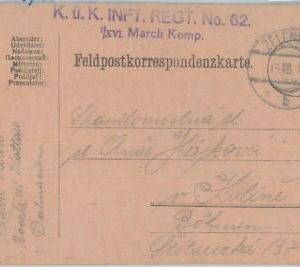 75330 - MONTENEGRO - Postal History - FELD POST Field mail STATIONERY CARD 1916