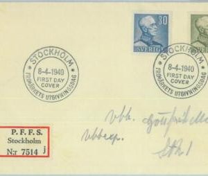 89044 -  SWEDEN - POSTAL HISTORY -  Registered FDC COVER 1940  - ROYALTY