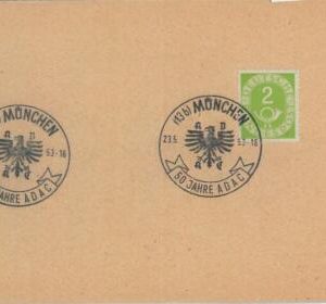 75788 - GERMANY - Postal History - EVENT Postmark 1953 Auto CARS