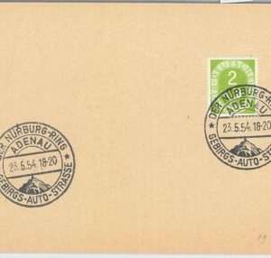 75786 - GERMANY - Postal History - EVENT Postmark 1954 Auto CARS