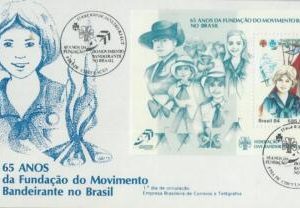 75777 - BRAZIL  - Postal History - S/Sheet on FDC COVER  1984 Flags GIRL SCOUTS