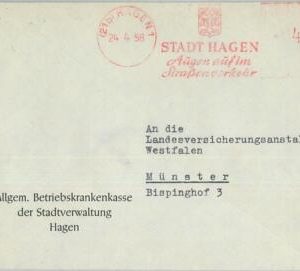 75800 - GERMANY - Postal History - EVENT Postmark 1958 Auto CARS