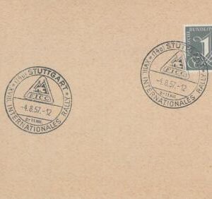 75791 - GERMANY - Postal History - EVENT Postmark 1957 Auto CARS Rally