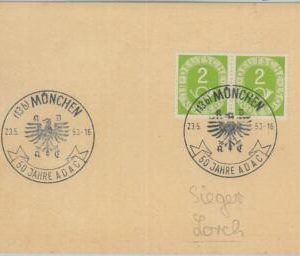 75793 - GERMANY - Postal History - EVENT Postmark 1953 Auto CARS