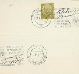 75784 - GERMANY - Postal History - EVENT Postmark 1955 Auto CARS