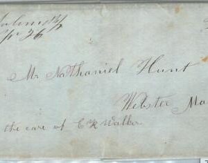 72310 -  UNITED STATES USA - PREPHILATELIC Cover:  AUBURN, MA 1849   Manuscript