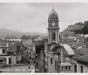 ac9782  - GIBRALTAR - VINTAGE   POSTCARD -  Cathedral & Main St.