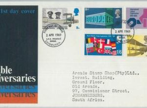 75273 - GB - Postal History - FDC COVER  1969 - AEROPLANES flags EUROPA