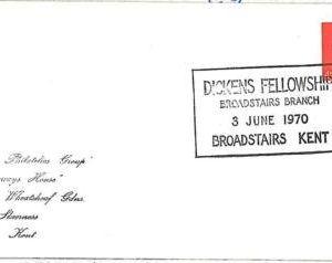 25608  GB -  POSTAL HISTORY: SPECIAL POSTMARK on CARD: DICKENS fellowship  1970