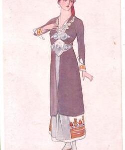 ac9145  - GREECE - VINTAGE POSTCARD - ETHNIC, Illustrated Costumes GLAMOUR