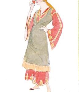 ac9144  - GREECE - VINTAGE POSTCARD -  ETHNIC, Illustrated Costumes GLAMOUR