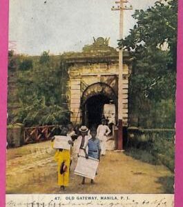 ag3606 -  Philippines - VINTAGE POSTCARD  - 1908 - Manila, Old Gateway