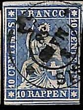 94992dB -   SWITZERLAND - STAMP - Zumstein # 23 Cc -  Fine  USED