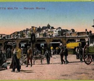 ac9334 - MALTA - VINTAGE POSTCARD - Valletta, Mercsto Marino