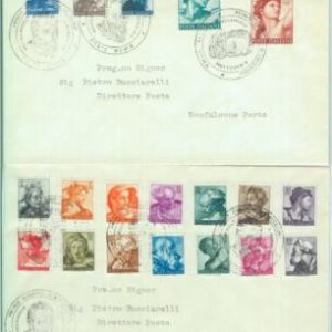 86592 - ITALY - Postal History -  Set of 2  FDC COVERS  1936 - ART Michelangelo
