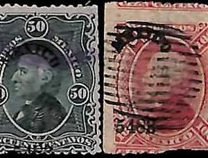 94932f - MEXICO -  STAMPS  - Yvert # 59 + 60 (A - Thick Paper)  -  USED