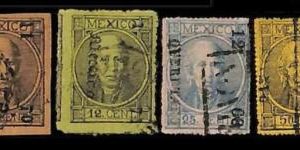 94934d  - MEXICO -  STAMPS  - Yvert # 43/46 II -  USED