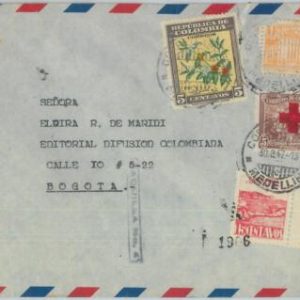 81572 - COLOMBIA - Postal History - Airmail COVER: from Medellin  - RED CROss