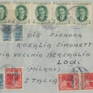 81570 - COLOMBIA - Postal History - Airmail COVER to ITALY  1953