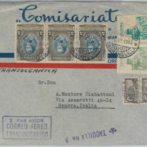 81566 - COLOMBIA - Postal History -   ADVERTISING COVER:  Airmail to ITALY  1946