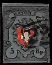 94989cD - SWITZERLAND -  STAMPS  - Zumstein #  15 II -   USED