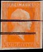 94907 5L  - Germany PRUSSIA Prussen - STAMPS - Mi # 13 -  USED Pen Cancellation