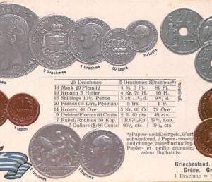 ac9168  - GREECE - VINTAGE POSTCARD - Coins