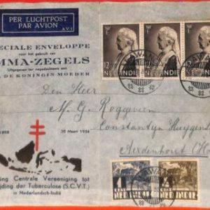 aa0256 - DUTCH INDIES - POSTAL HISTORY - AIRMAIL COVER  Medicine TUBERCULOSIS