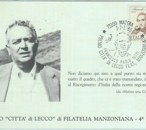 85960 - CARTOLINA d'Epoca - MATERA  - PUBBLICITARIA Evento filatelico LECCO 1985