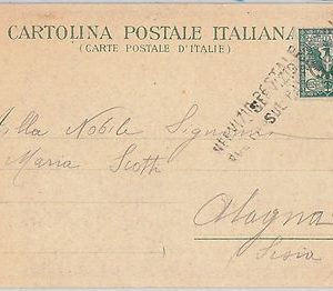 REGNO -  CARTOLINA con annullo NATANTE: SERVIZIO POSTALE su Lago MAGGIORE 1906