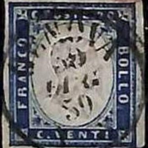 94708c - ANTICHI STATI: Sardegna -  Sassone 15Bb - USATO  4 margini