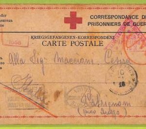 af6834 -  Prisoner of War mail - POSTAL HISTORY -  POW  Red Cross
