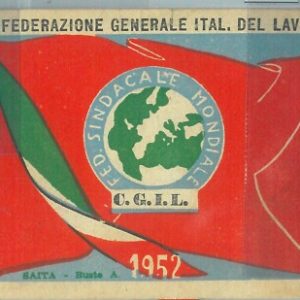 87214 -  TESSERA D'EPOCA - CGIL FILIA 1952