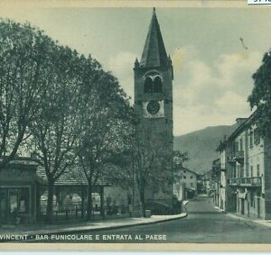 97468 - CARTOLINA d'Epoca -  AOSTA provincia  -  ST VINCENT Bar Funicolare